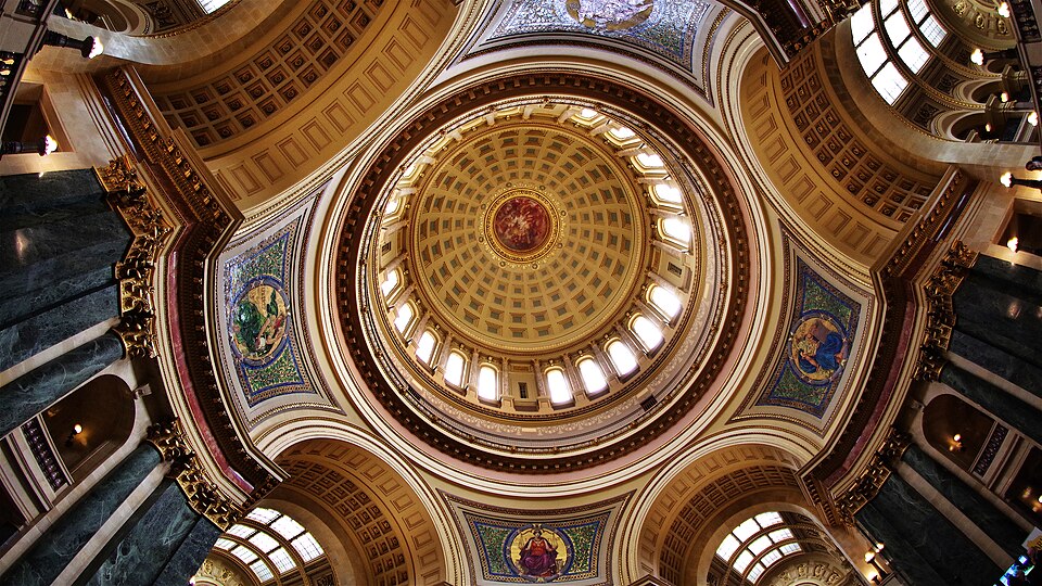 Interior dome of a state capitol building